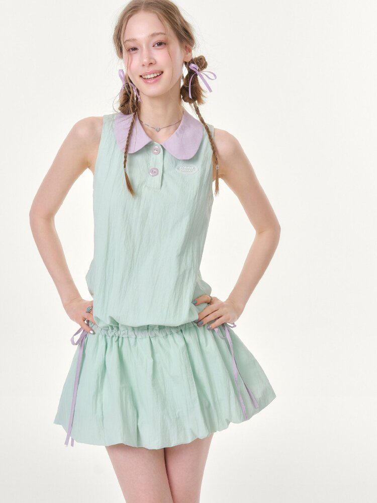 Mint Green Doll Collar Dress【s0000016614】