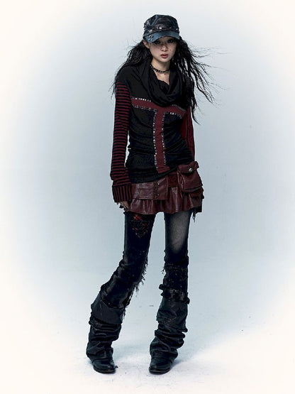 Striped Long Sleeve T-Shirt【s0000011216】