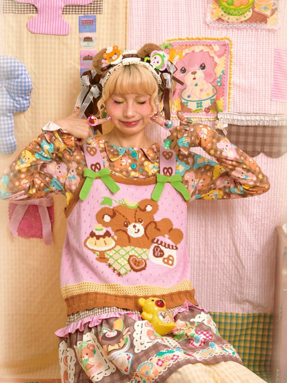 Needle Skeleton Knit Camisole Vest【s0000013701】