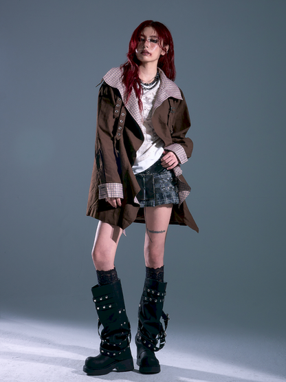 Lapel Mid-Length Silhouette Trench Coat【s0000013689】