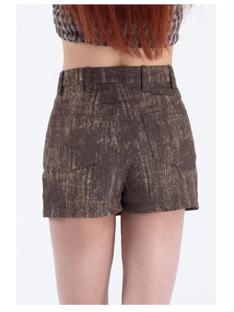 Cute Skull Denim Check Culottes【s0000018046】