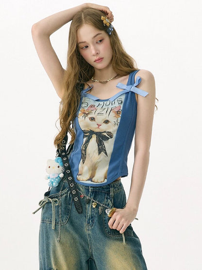 Elegant Bow Strap Slim Camisole【s0000017160】