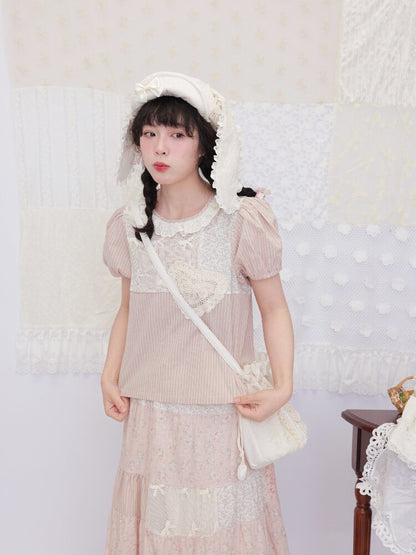 Crochet Patchwork Drawstring Bag【s0000016506】