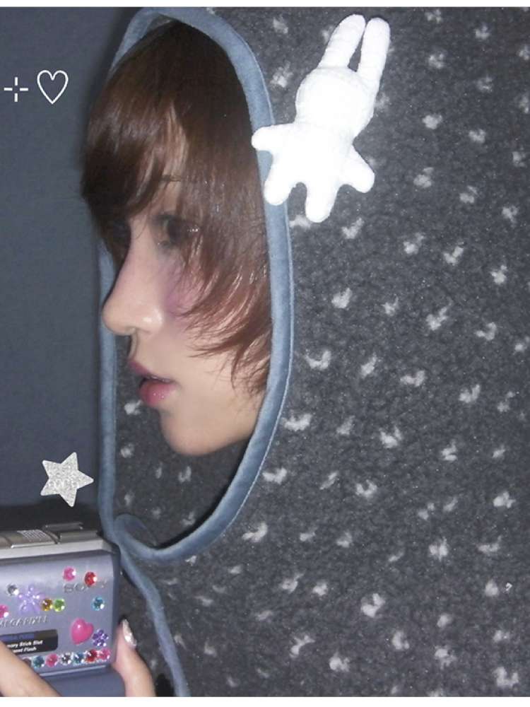 Old-fashioned Gray Horn Buckle Hooded Jacket【s0000014699】