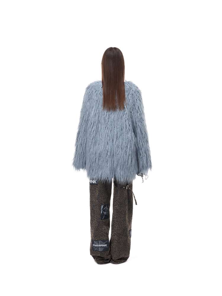 Pink Blue Sheep Fur Gal Jacket【s0000015133】