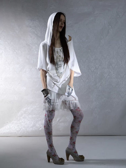 Vintage Gem Print Diamond T-Shirt【s0000015913】