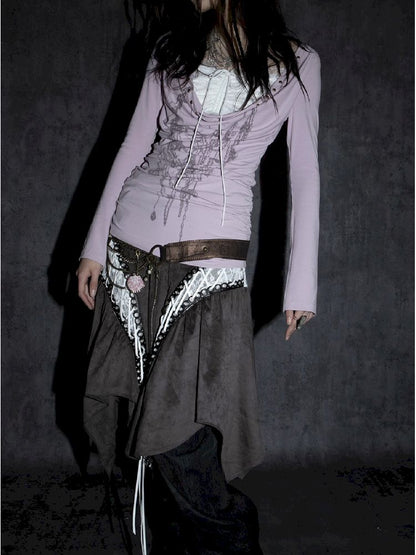 Printed Bottom Tie Top【s0000011274】