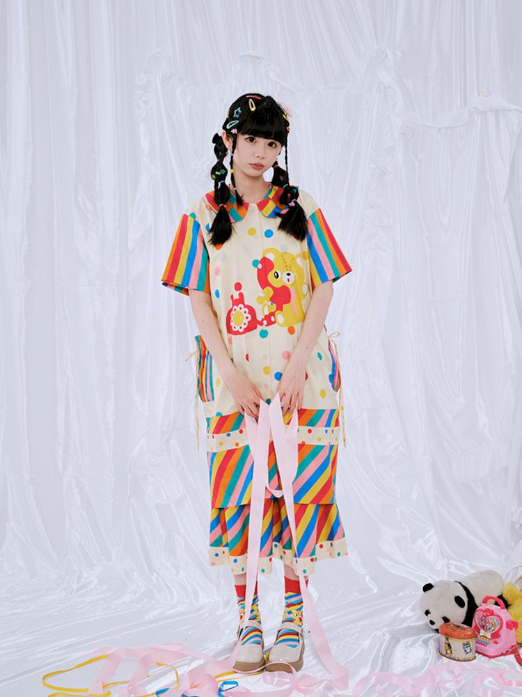 Rainbow Diary Shirt Dress [S0000009100]