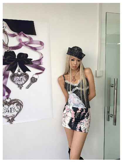 Retro Dream Sakura Floral Skirt【s0000018056】