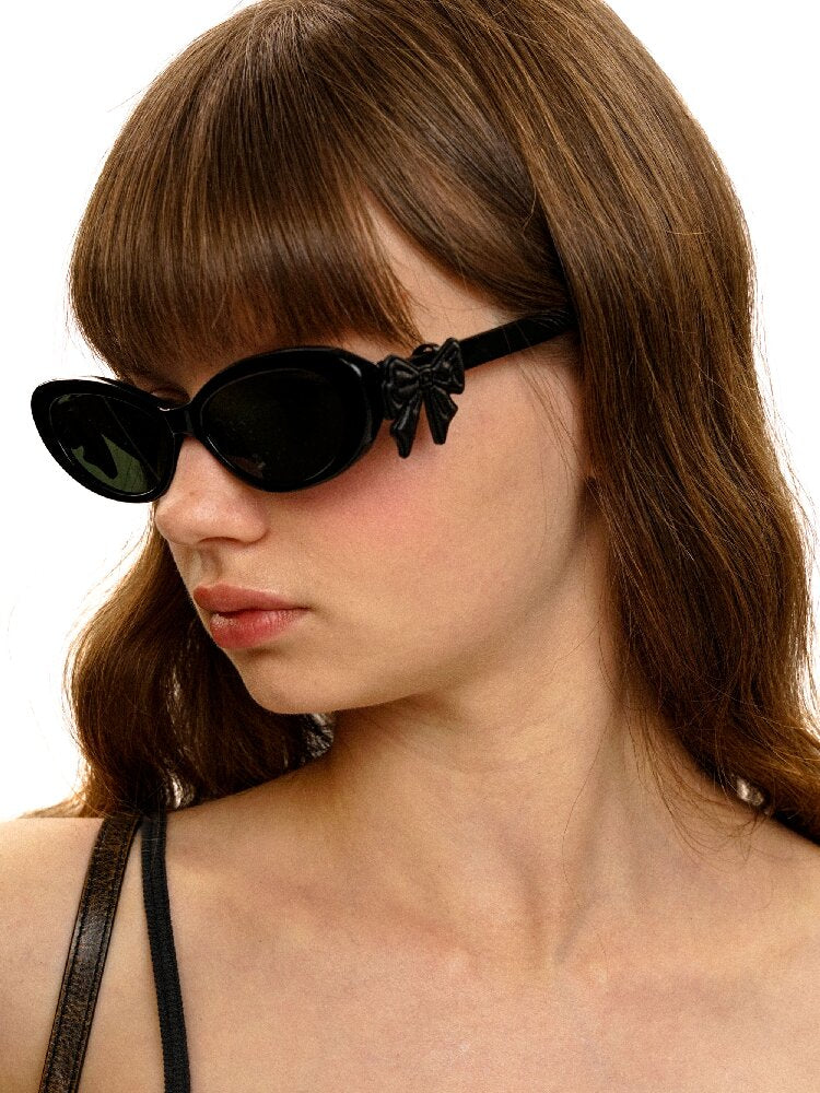 Detachable Bow Cat Eye Sunglasses【s0000017910】