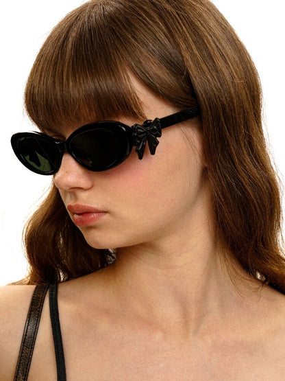 Detachable Bow Cat Eye Sunglasses【s0000017910】