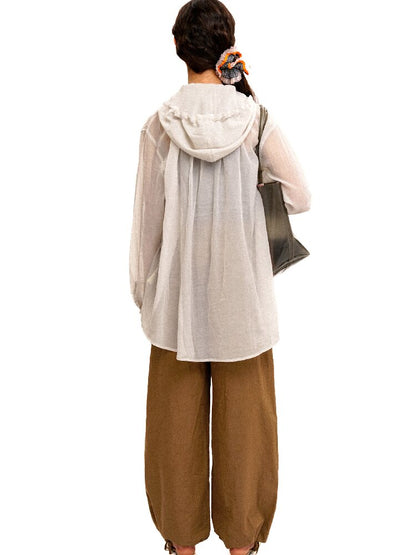 Threaded Waist Drawstring Pants【s0000017438】