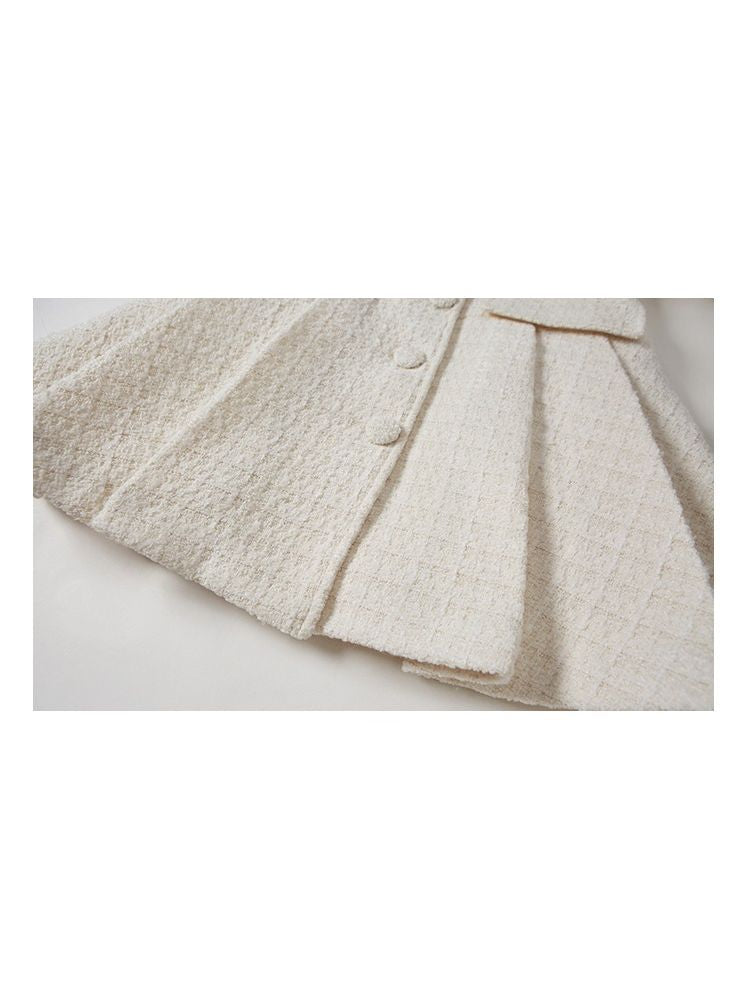 Pleated Waisted Tweed Jacket【s0000005281】