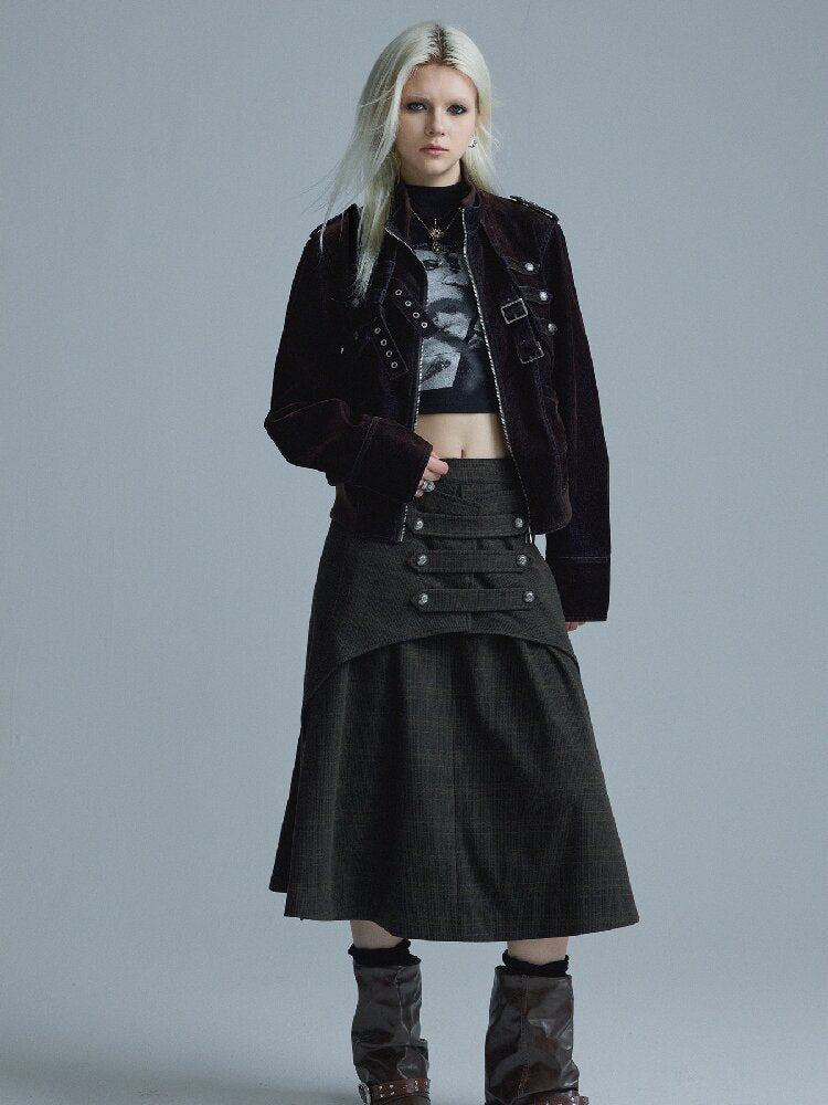Deconstructed Napoleon Midi Skirt【s0000018552】