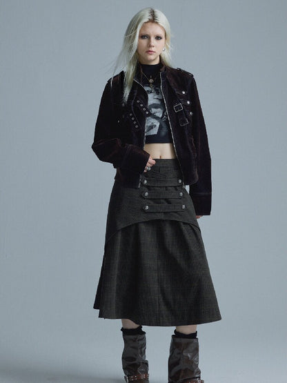 Deconstructed Napoleon Midi Skirt【s0000018552】