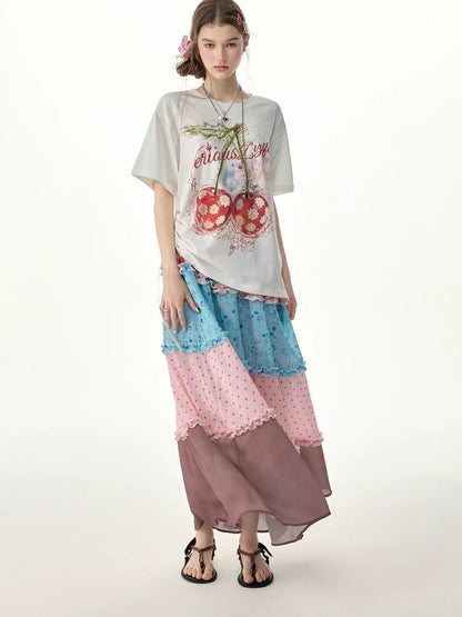 Pastoral Poem Floral Long Skirt【s0000017261】