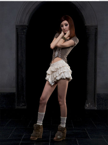 Low Waisted Pod Skirt Pants【s0000012305】