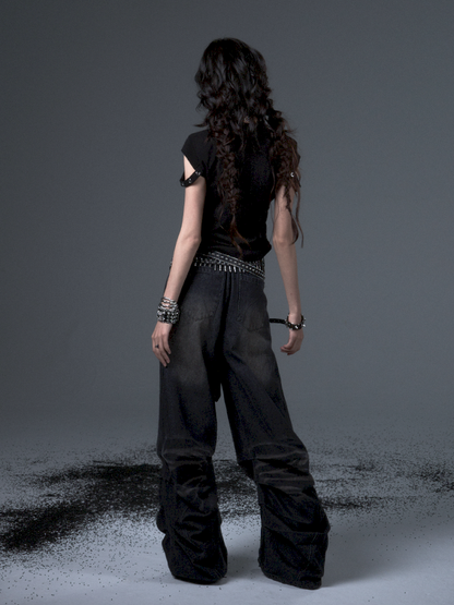 Punk Positive Shoulder Short Sleeve t-shirt【s0000012343】