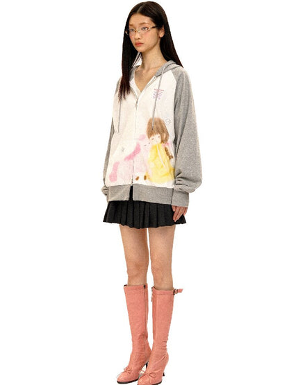 Horse Diamond Hooded Sweatshirt【s0000016436】