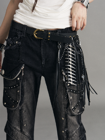 Tassel Chain PU Personalized Belt【s0000017775】