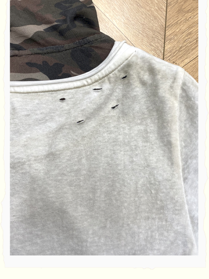 Save the world camouflage hooded T【s0000012427】