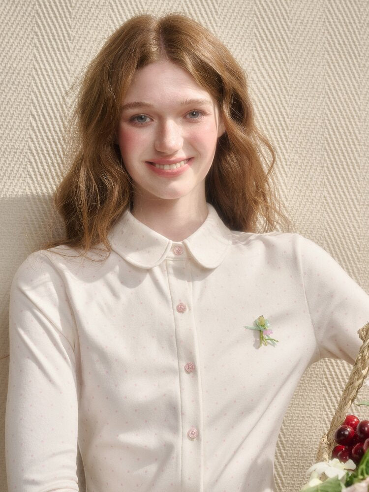 Tulip Satin Polka Dot Easy Suit【s0000015624】