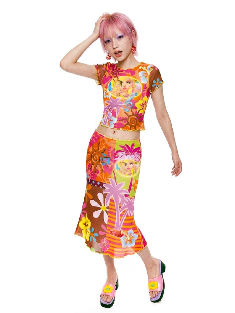 Summer Island Fitted Mermaid Dress【s0000017517】