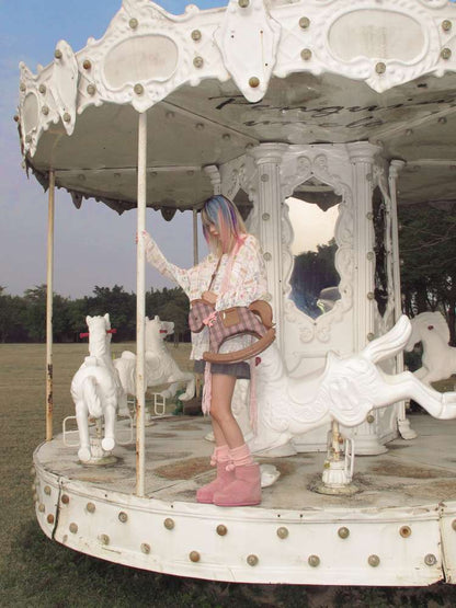 Horse Chinese Blessing Print Top【s0000015379】