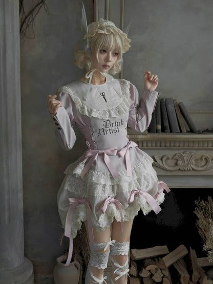 Pull-Up Hem Blouse and Tiered Skirt【s0000014433】