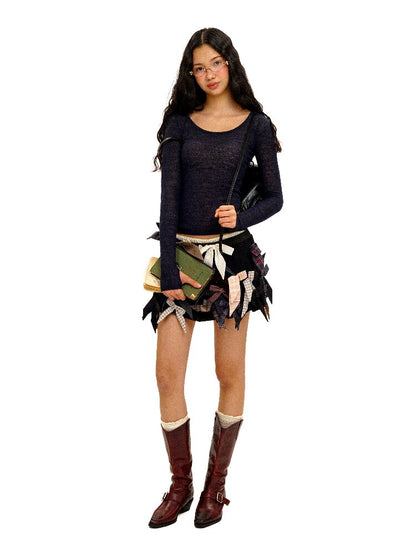 Irregular Multi Bow Pleated Skirt【s0000016099】
