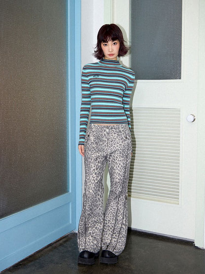 Retro Slim Striped Long Sleeve T-Shirt【s0000011637】