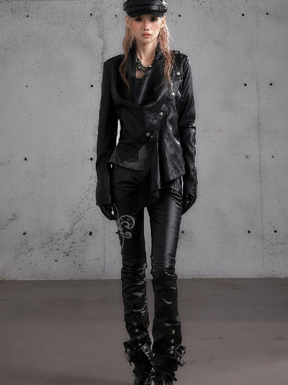 Washed Wax Leather Skinny Pants【s0000019162】