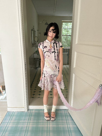 Vintage Pattern Cheongsam Dress【s0000018095】