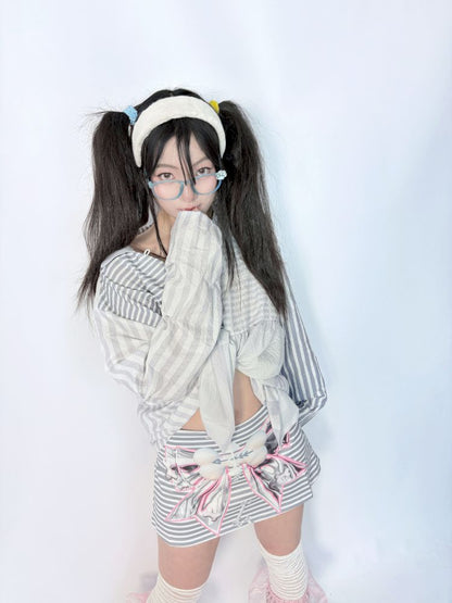 Loose casual versatile long-sleeved blouse【s0000013282】