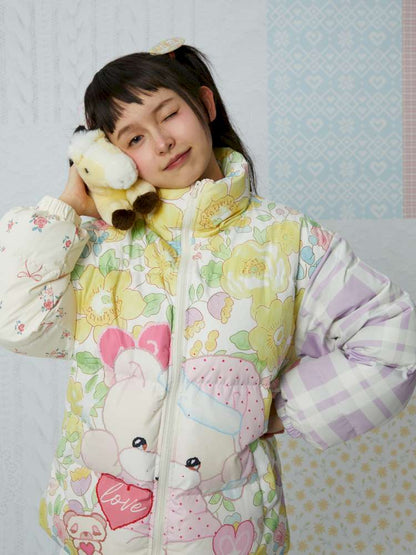 Cute Bear Print Padded Jacket【s0000015034】