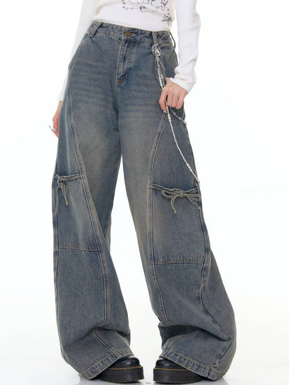 Straight Wide-Leg Denim Pants【s0000014356】