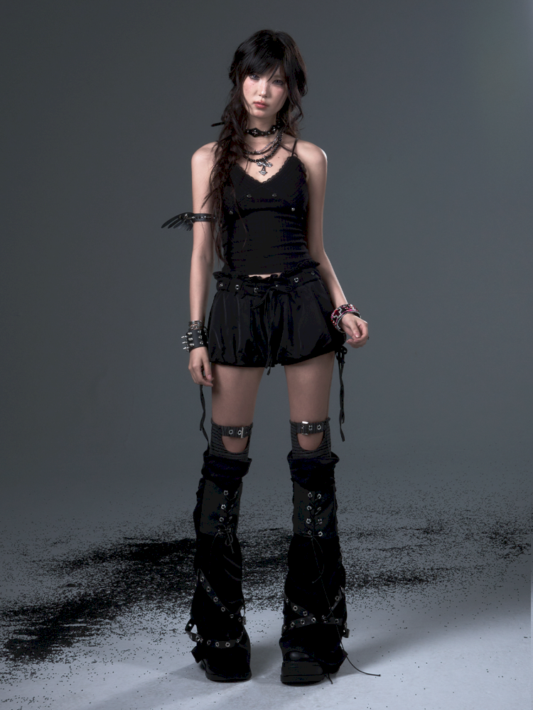 Bow Tie Rope Satin Pod Puffy Skirt【s0000012441】