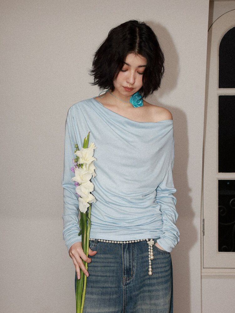 Modal Wool One Shoulder Knitwear【s0000015464】