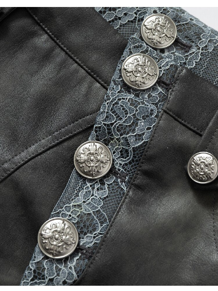 Lace Detachable Leather Shorts【s0000016210】