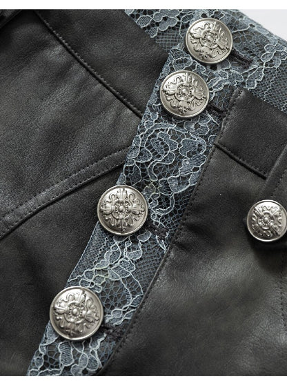 Lace Detachable Leather Shorts【s0000016210】