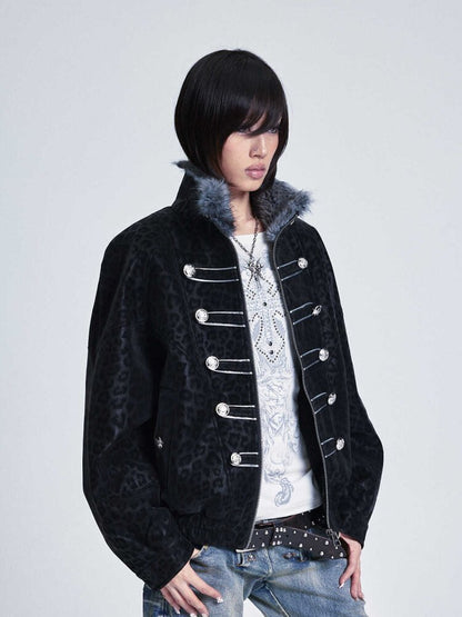 Soft PU Leopard Print Zip Jacket【s0000015556】