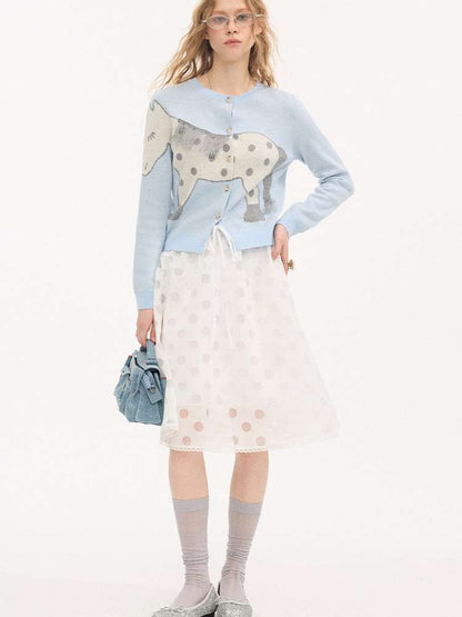 Polka Dot Pony Knit Cardigan【s0000015403】