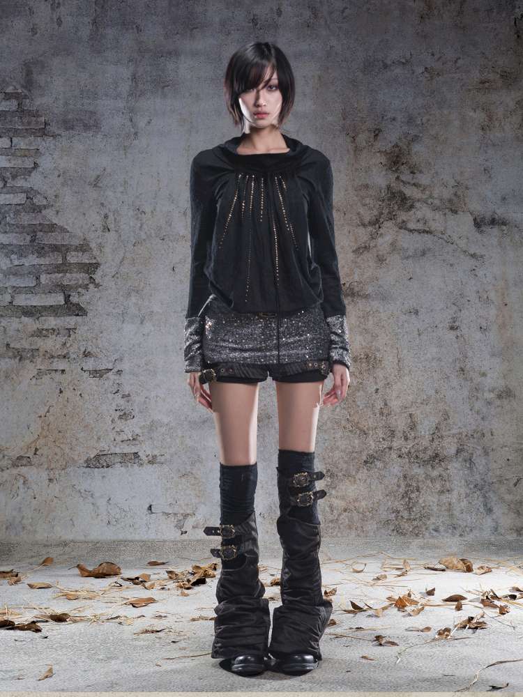 Pull-Over Collar Knit Dress【s0000014491】