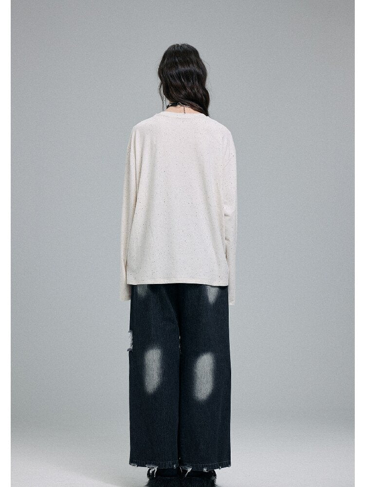 Slanted Shoulder Colored Knit Top【s0000016259】
