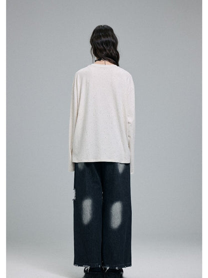 Slanted Shoulder Colored Knit Top【s0000016259】