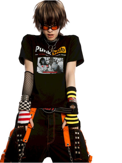 Street tide cool unisex hundred shoulder T-shirt【s0000013605】