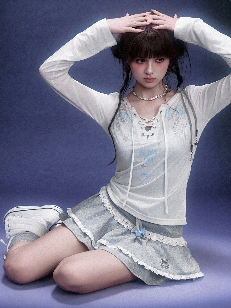 Trojan Horse Embroidered Skirt【s0000015760】