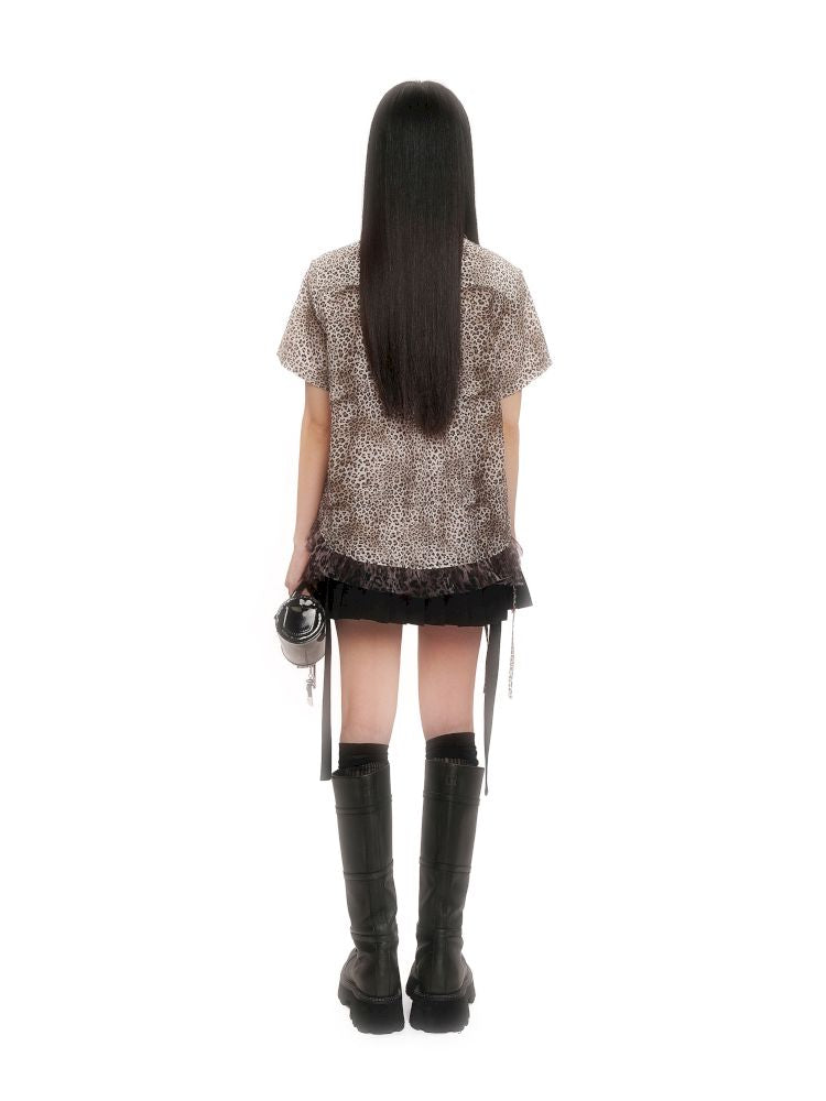 Patchwork Mesh Blouse【s0000012513】