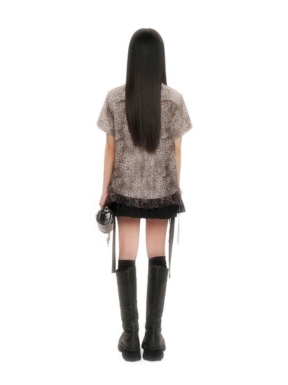 Patchwork Mesh Blouse【s0000012513】