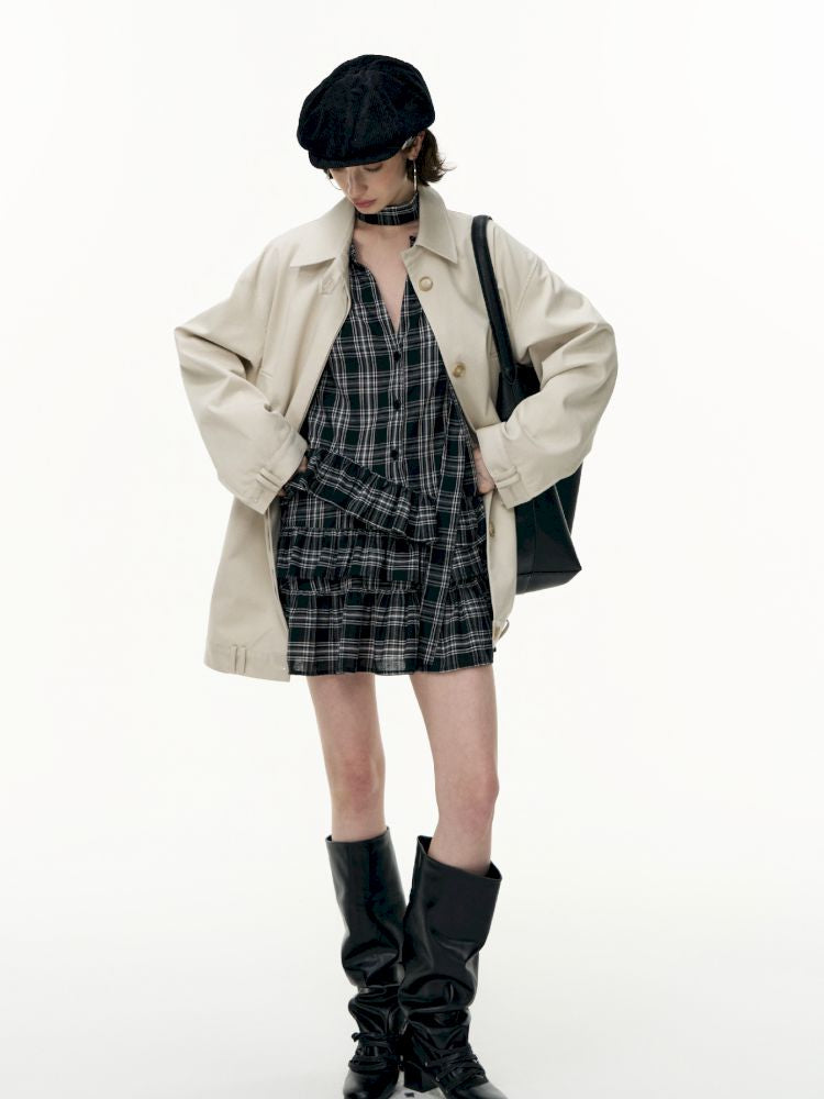 Plaid Ruffle Dress【s0000013739】